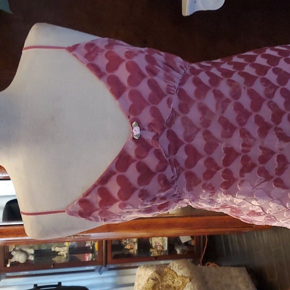 💥Betsey Johnson velvet heart midi dress - Picture 4 of 15